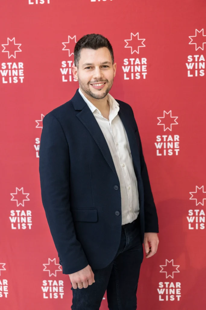 Paco Martín Macías en la gala de Star Wine List como representante de Bar FM Granada, nominación a mejor carta de vinos de España